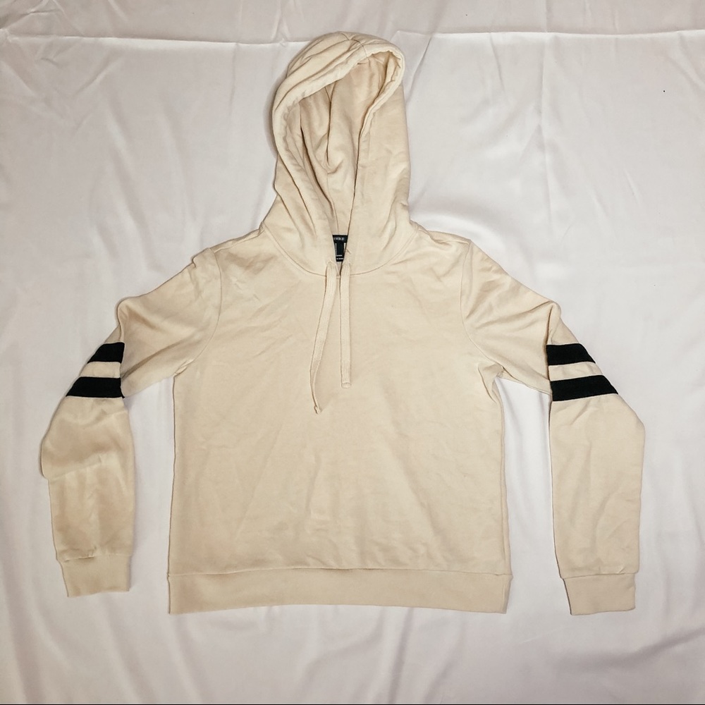 Cream hoodie SIZE:M